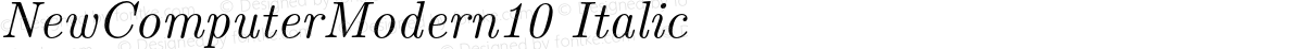 NewComputerModern10 Italic