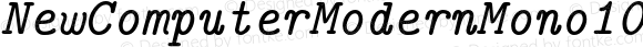 NewComputerModernMono10 BookItalic