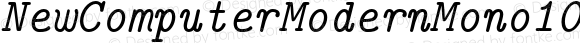 NewComputerModernMono10 Italic