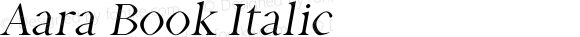 Aara Book Italic