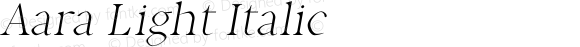 Aara Light Italic