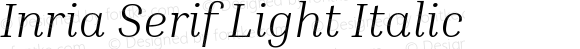 Inria Serif Light Italic