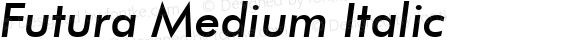 Futura Medium Italic