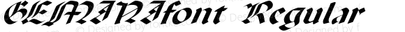 GEMINIfont Regular Altsys Fontographer 3.5  3/28/01