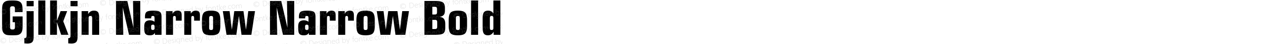 Gjlkjn Narrow Narrow Bold