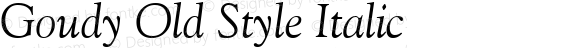 Goudy Old Style Italic