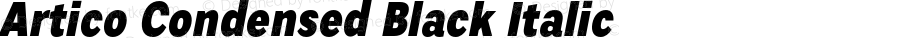 Artico Condensed Black Italic