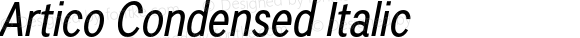 Artico Condensed Italic