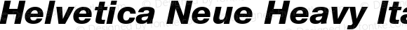 Helvetica Neue Heavy Italic