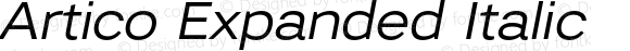 Artico Expanded Italic Version 1.000