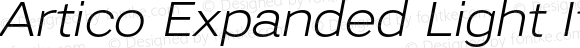 Artico Expanded Light Italic