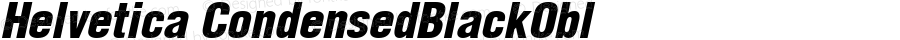 Helvetica CondensedBlackObl