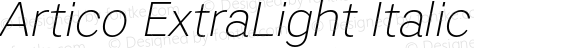 Artico ExtraLight Italic