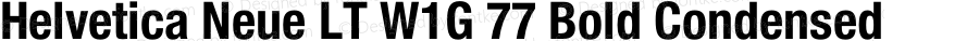 Helvetica Neue LT W1G 77 Bold Condensed