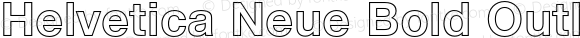 Helvetica Neue Bold Outline