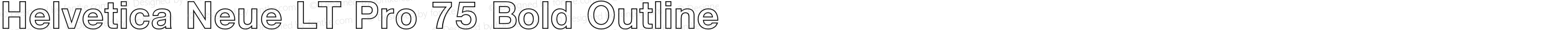 Helvetica Neue LT Pro 75 Bold Outline