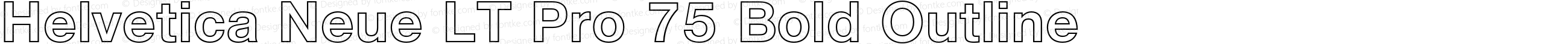 Helvetica Neue LT Pro 75 Bold Outline