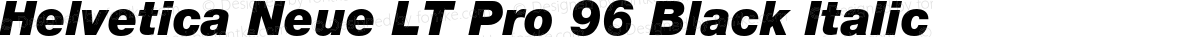 Helvetica Neue LT Pro 96 Black Italic