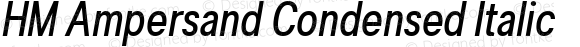 HM Ampersand Condensed Italic