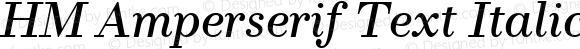 HM Amperserif Text Italic