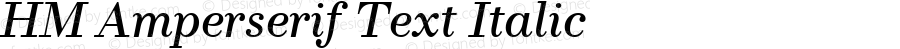 HM Amperserif Text Italic