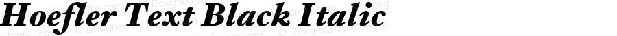 Hoefler Text Black Italic