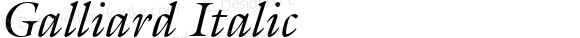 ITC Galliard Italic