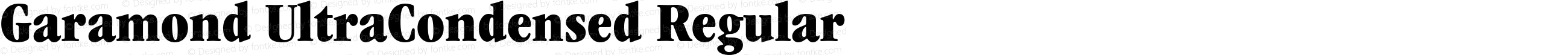 ITC Garamond Ultra Condensed