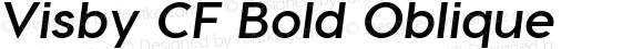Visby CF Bold Oblique