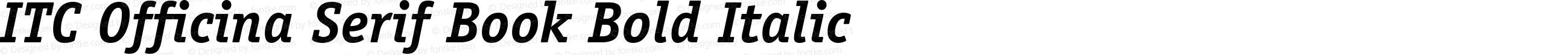 ITC Officina Serif Bold Italic