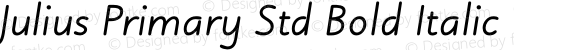 Julius Primary Std Bold Italic