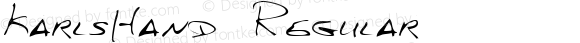 KarlsHand Regular Altsys Fontographer 3.5  8/25/95