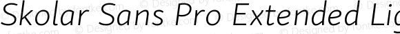 Skolar Sans Pro Extended Light Italic