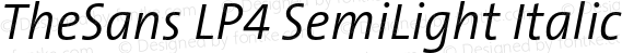 TheSans LP4 SemiLight Italic