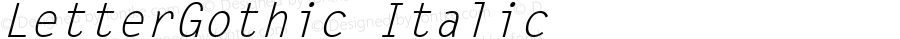 LetterGothic Italic