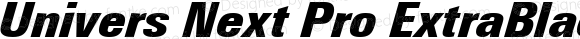 Univers Next Pro ExtraBlack Condensed Italic