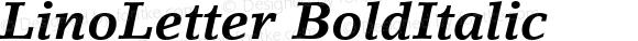 LinoLetter-Bold Italic