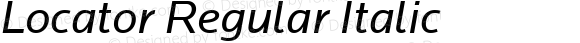 Locator Regular Italic