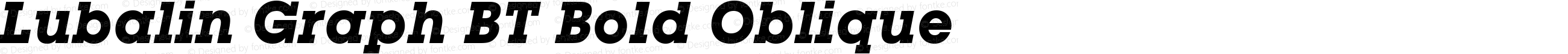 Lubalin Graph BT Bold Oblique