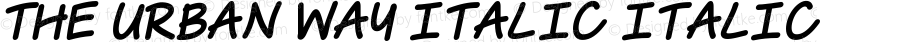 The Urban Way Italic Italic