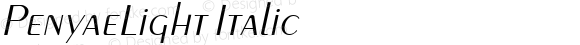 PenyaeLight Italic