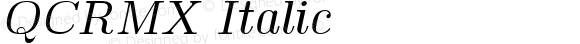 QCRMX Italic