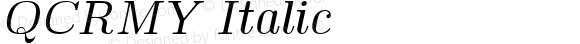 QCRMY Italic