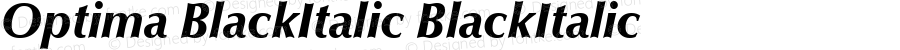 Optima BlackItalic BlackItalic Version 1.00 January 5, 2022, initial release