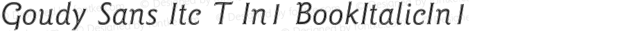 Goudy Sans Itc T Book Italic In1