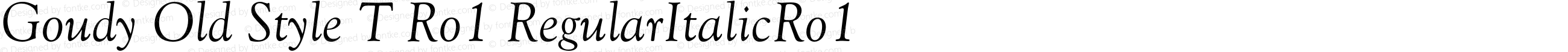 Goudy Old Style T Regular Italic Ro1