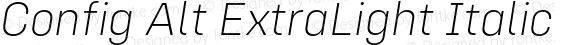 Config Alt ExtraLight Italic