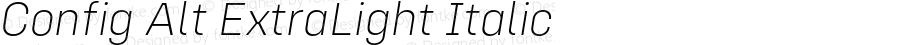 Config Alt ExtraLight Italic