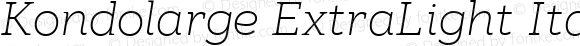 Kondolarge ExtraLight Italic