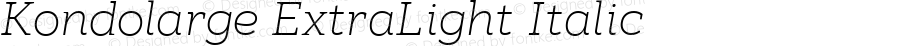 Kondolarge ExtraLight Italic